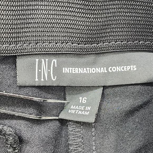 INC International Concepts Pants Womens 16 Black High Rise Slim Leg Office - Picture 4 of 12